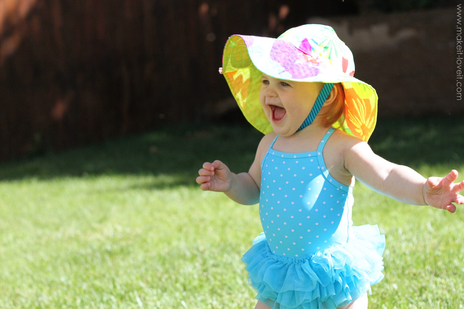 Baby Sun Hat with velcro chin strap