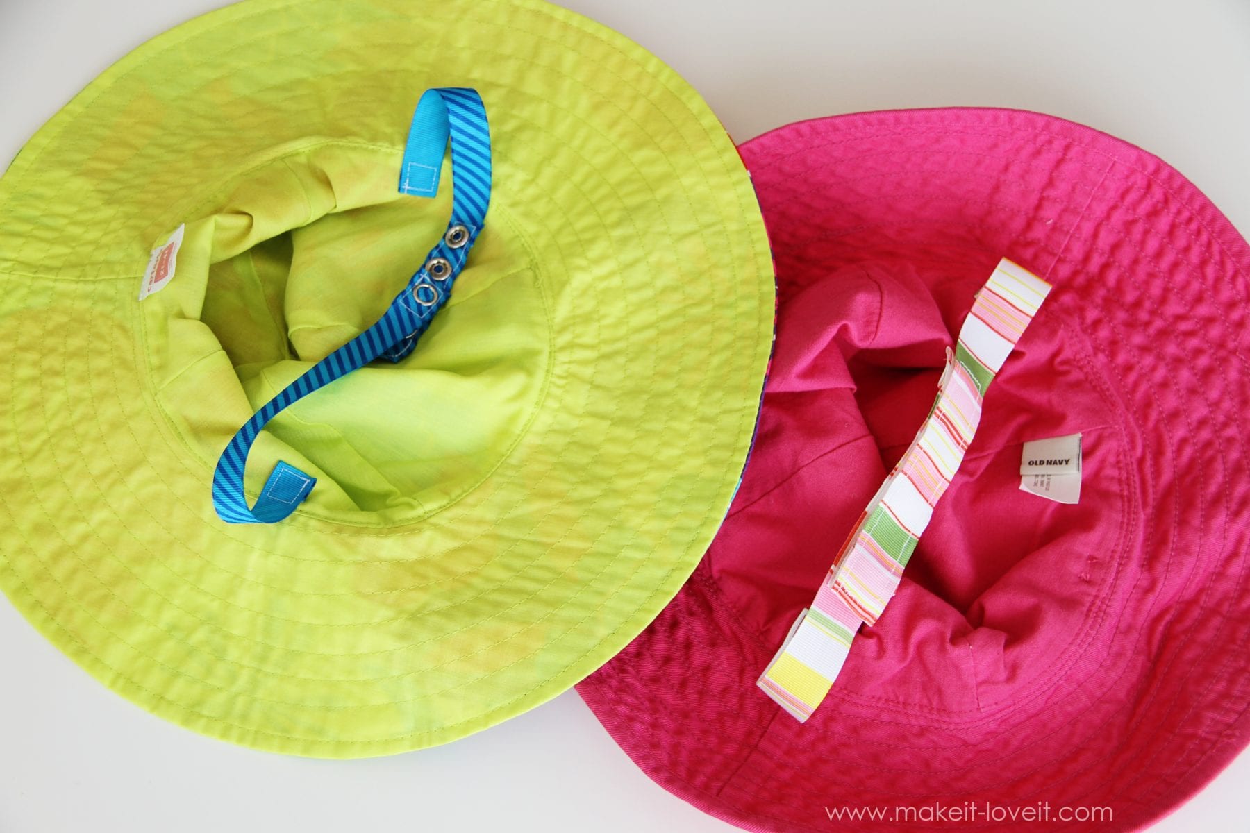 Adding Straps to Sun Hats {velcro or snaps}