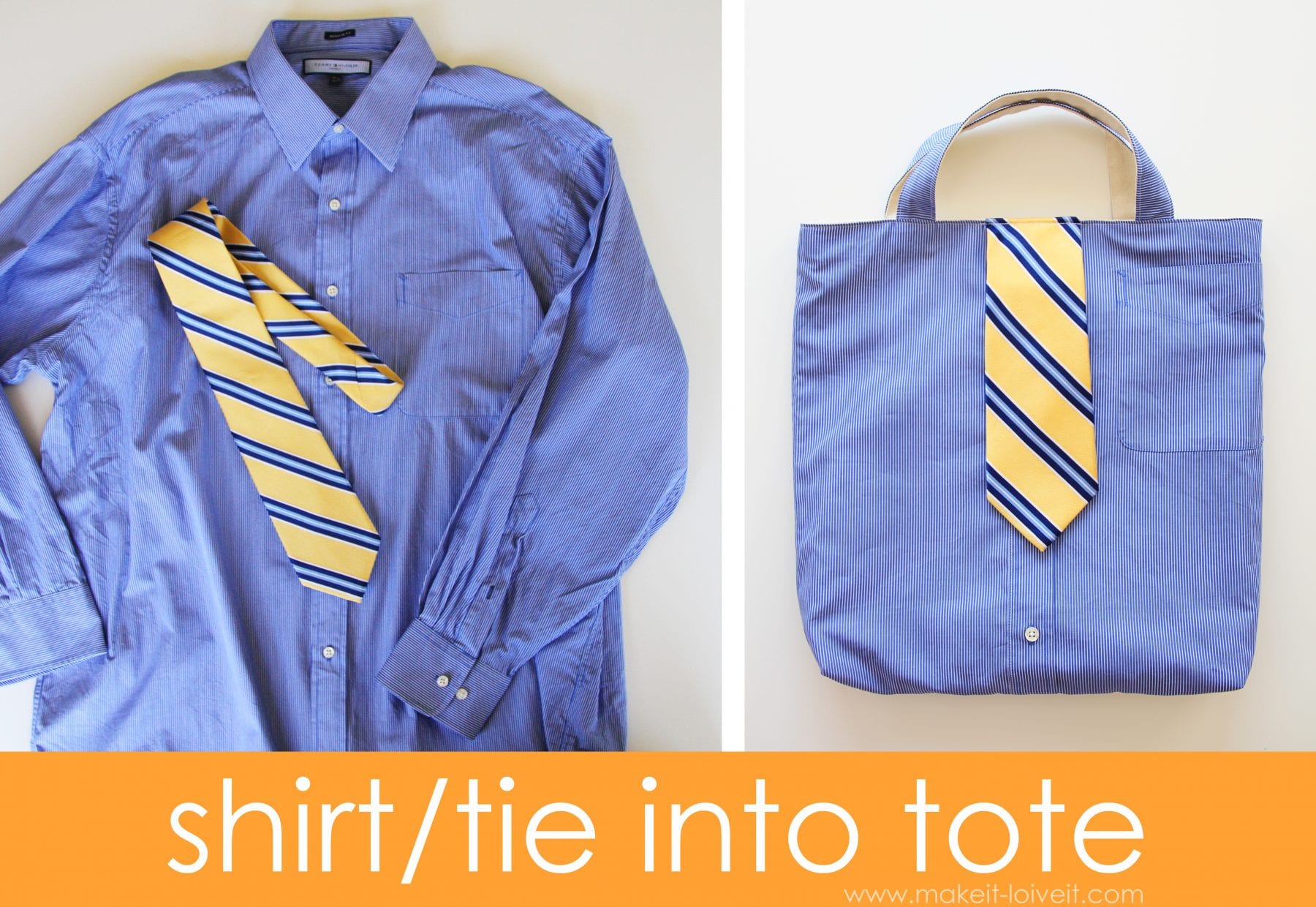 Turn a Men s Shirt Tie into a Tote aka little boy church bag Make It Love It