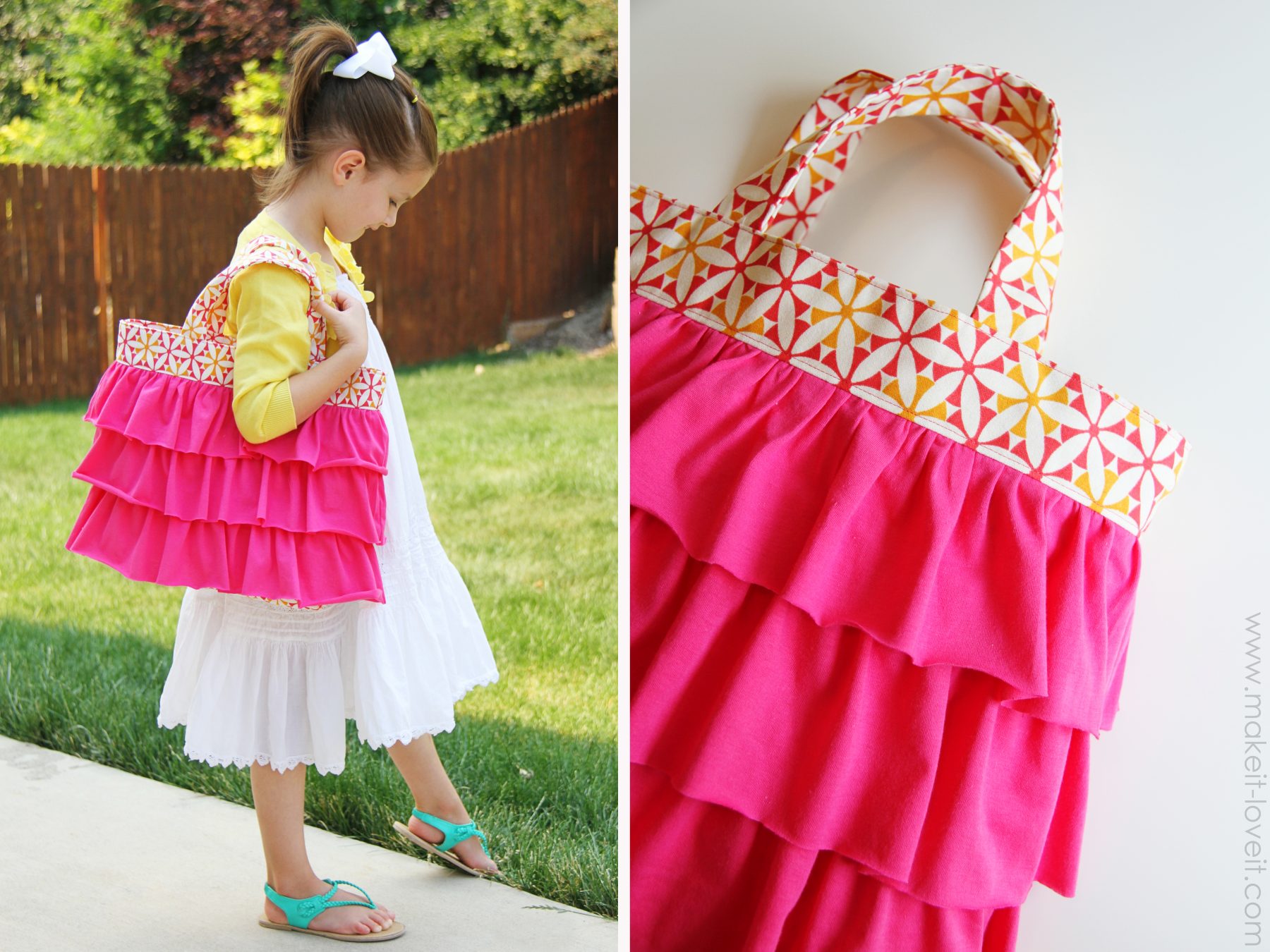 A Ruffled Tote (aka: Elli's Church Bag) | Make It & Love It