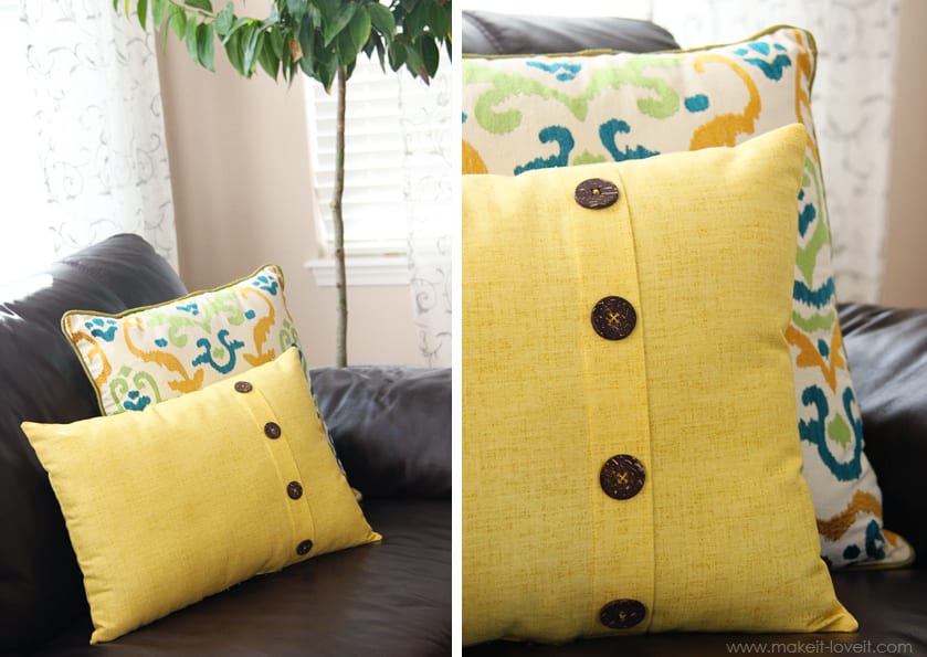 Fold Over Button Pillow home decor Make It Love It