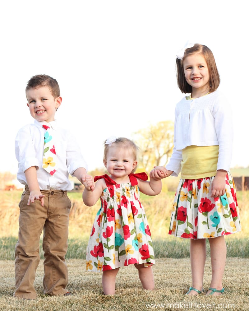 Girl and boy shop matching easter outfits