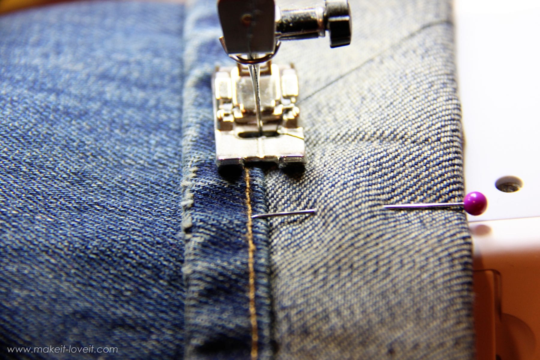 How to Shorten Jeans {Original Hem, Machine, Hand, No-Sew}