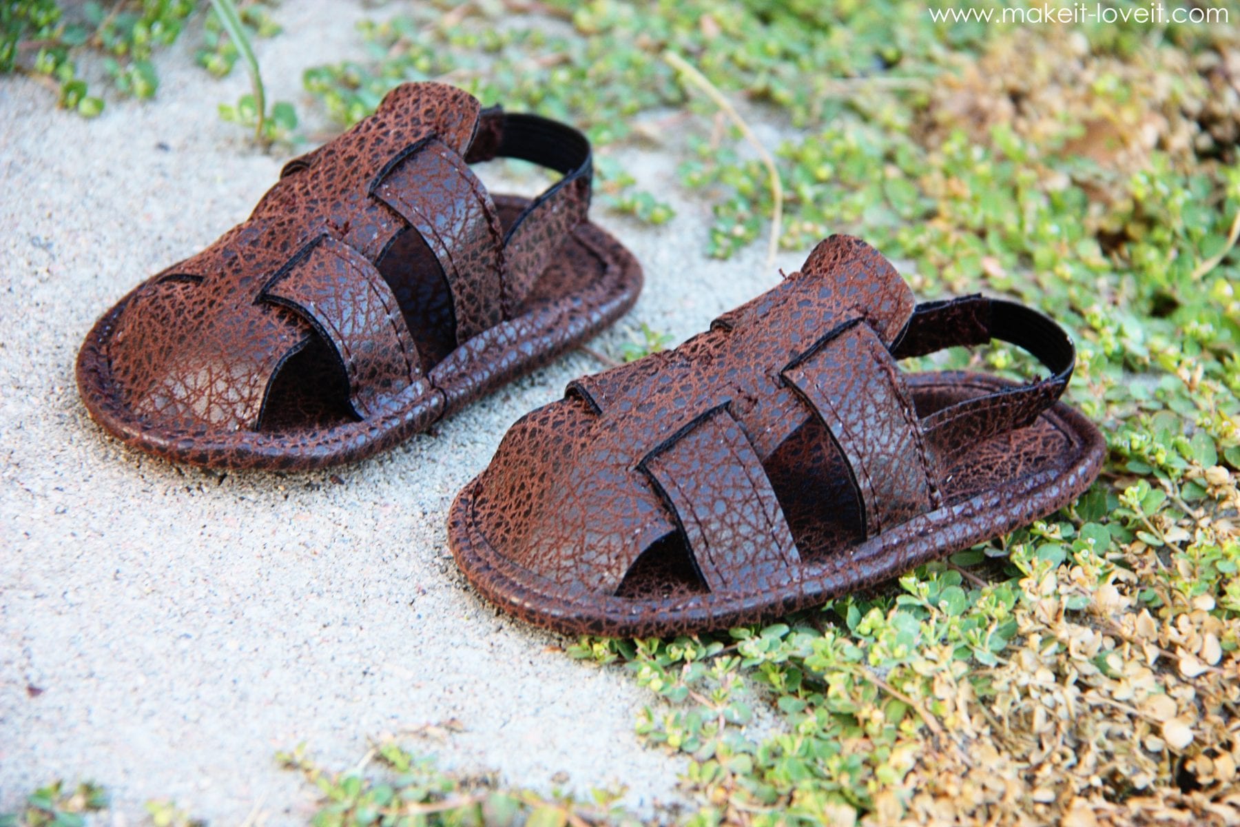 Baby BOY sandals made with faux leather Make It Love It