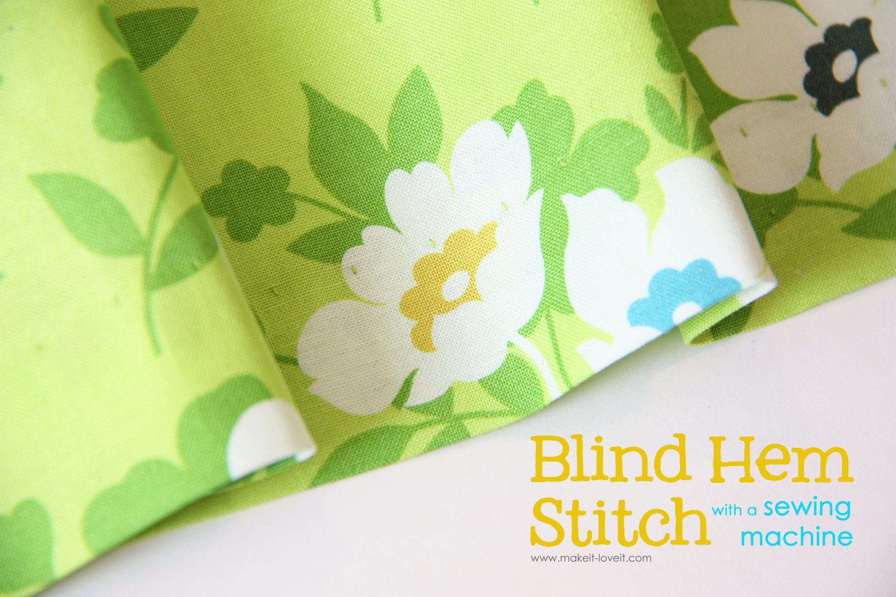 Tutorial: How to sew a blind hem