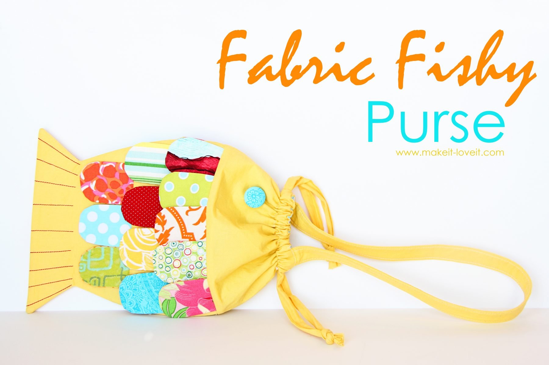 DIY Fabric Drawstring Fish Bag Free Sewing Patterns