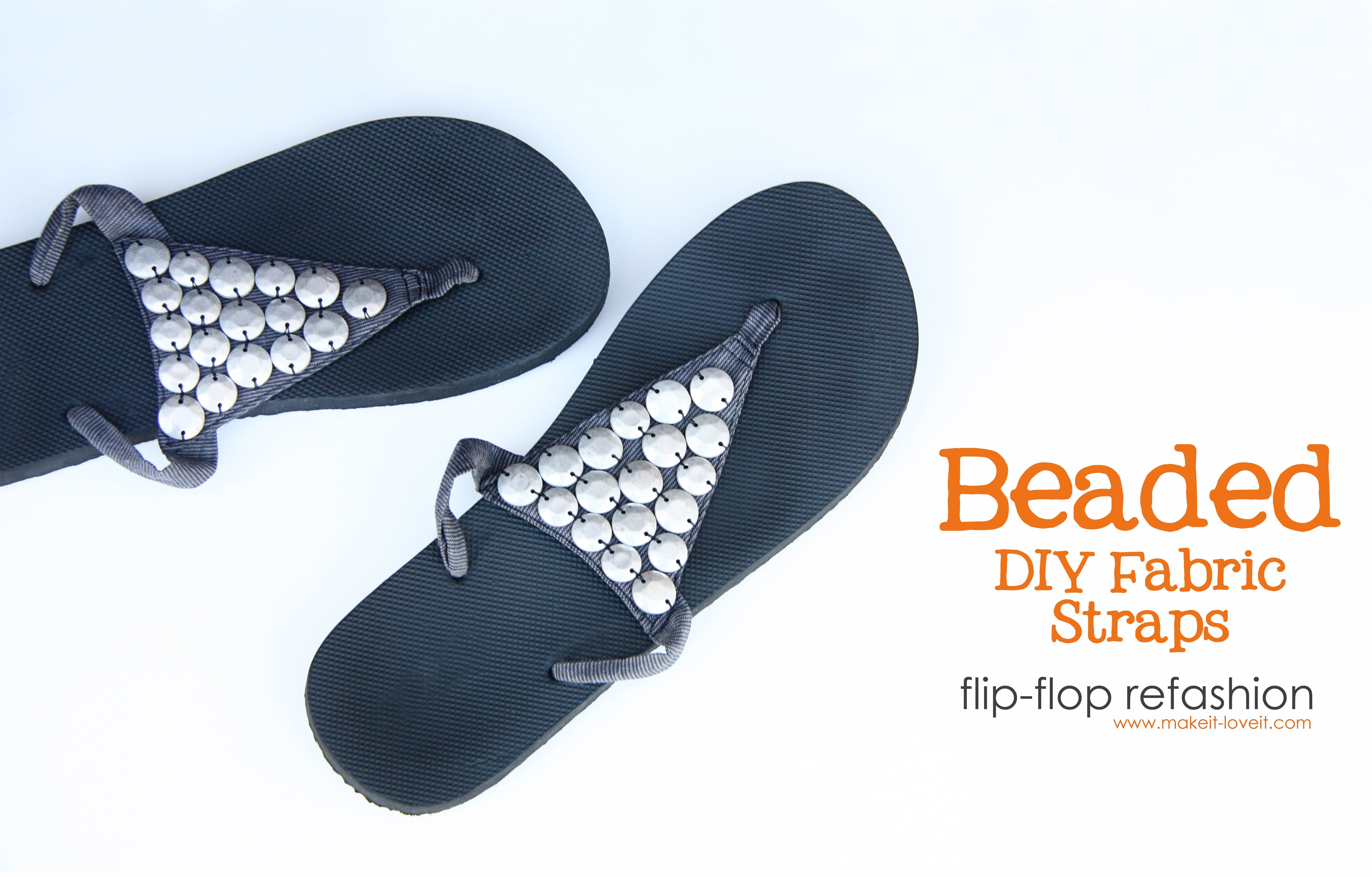 DIY Beaded Flip Flops