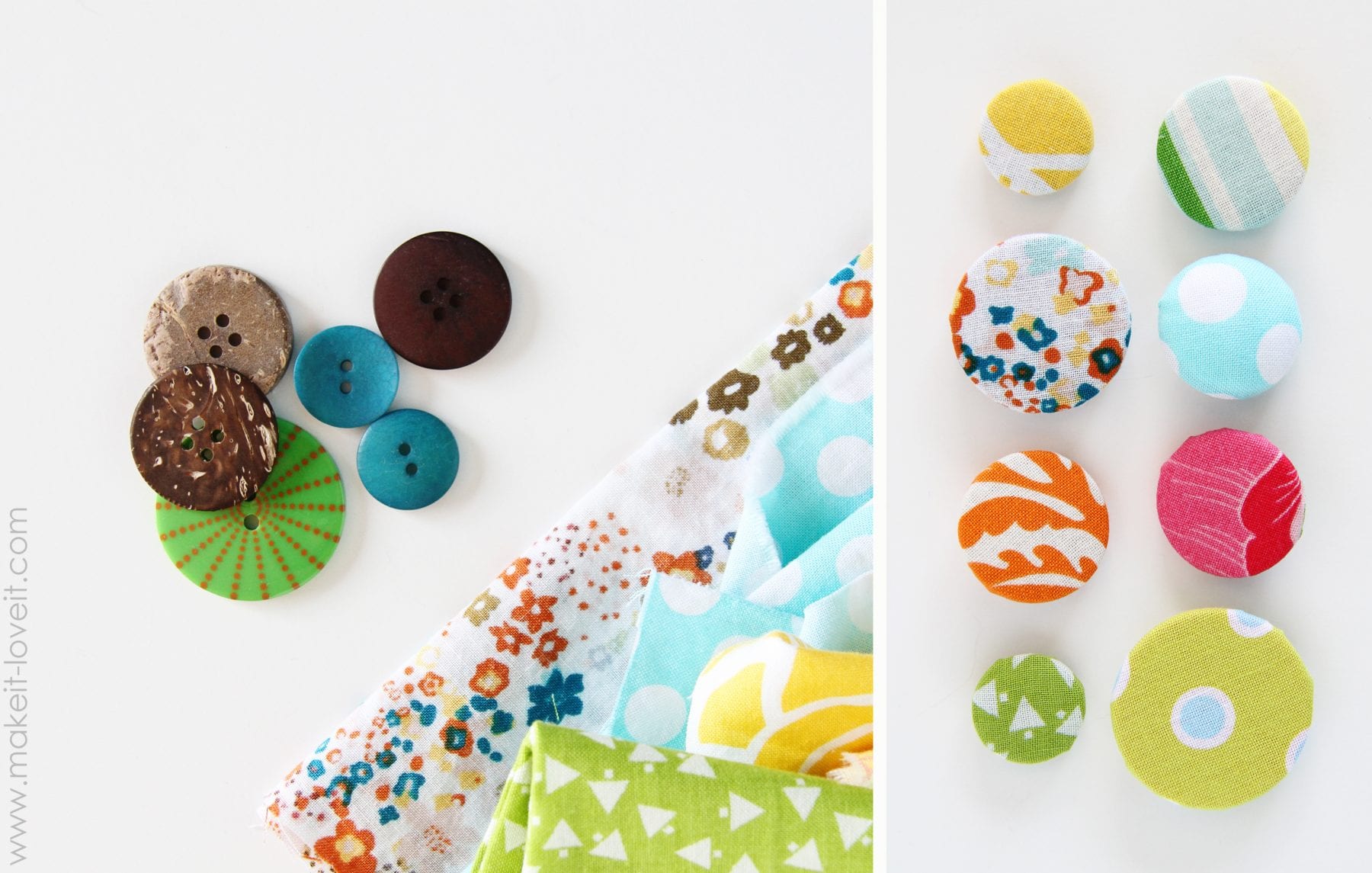 Make Fabric Buttons, With NO kit or machine