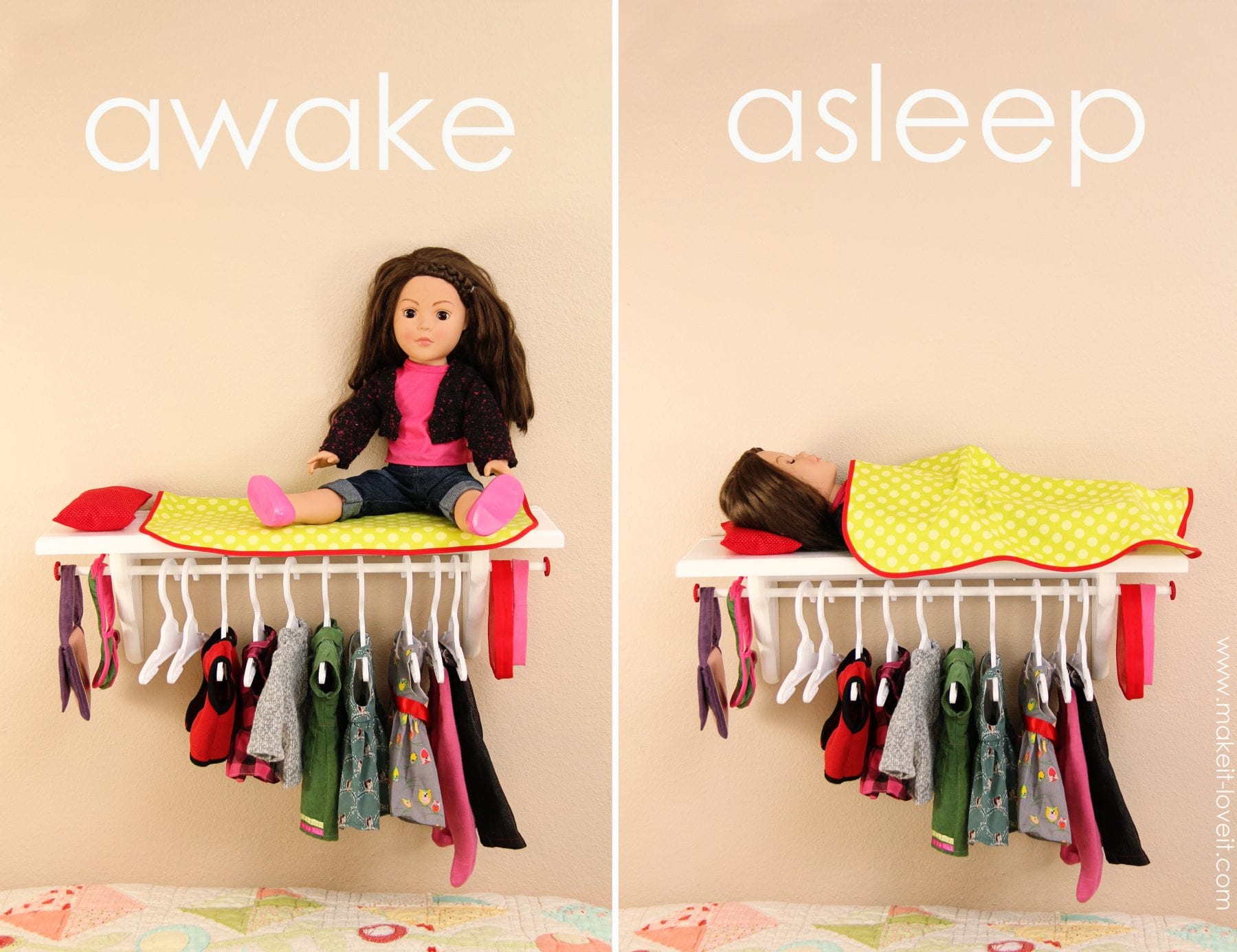 Diy american girl clearance doll hangers