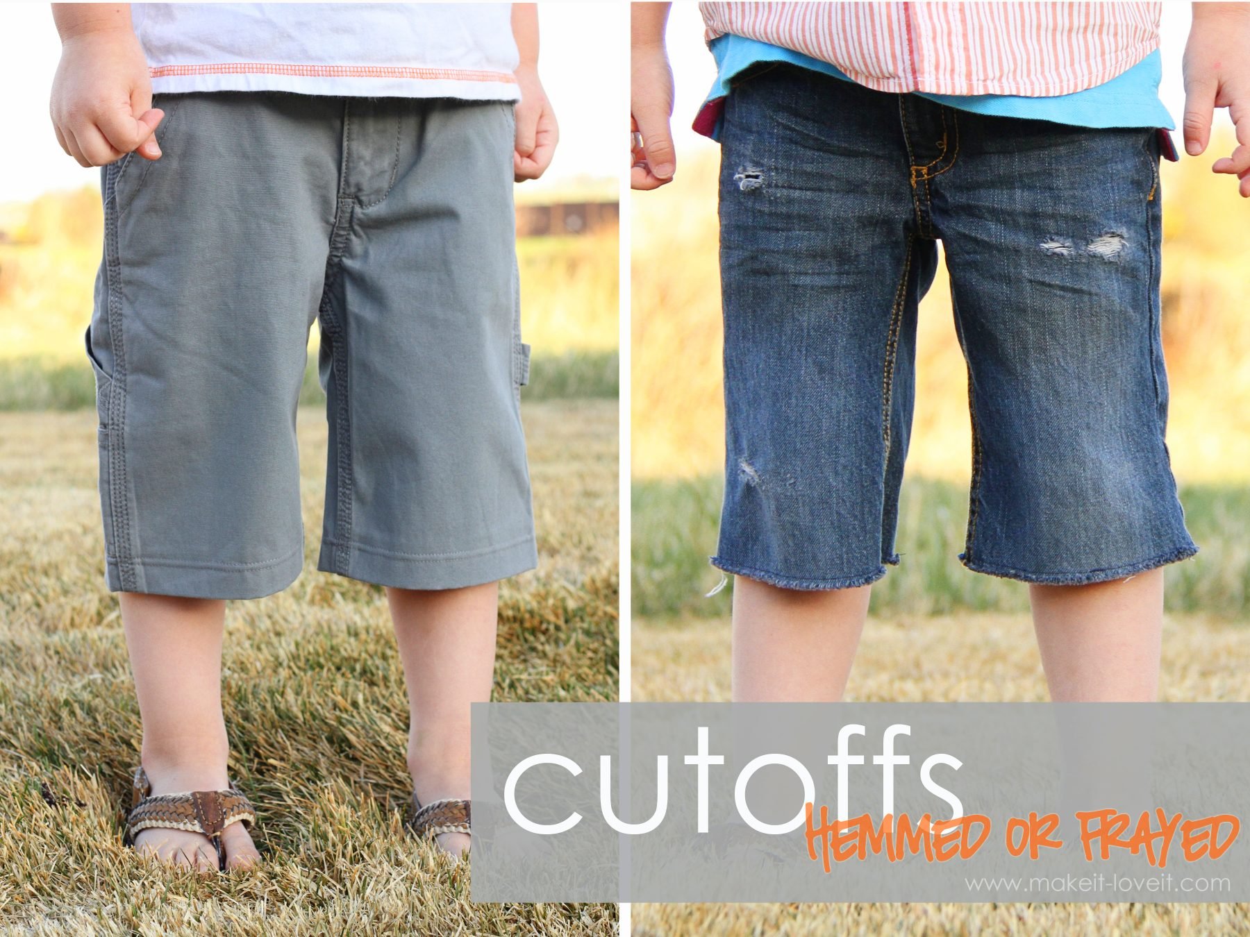 Cutting pants sale into shorts