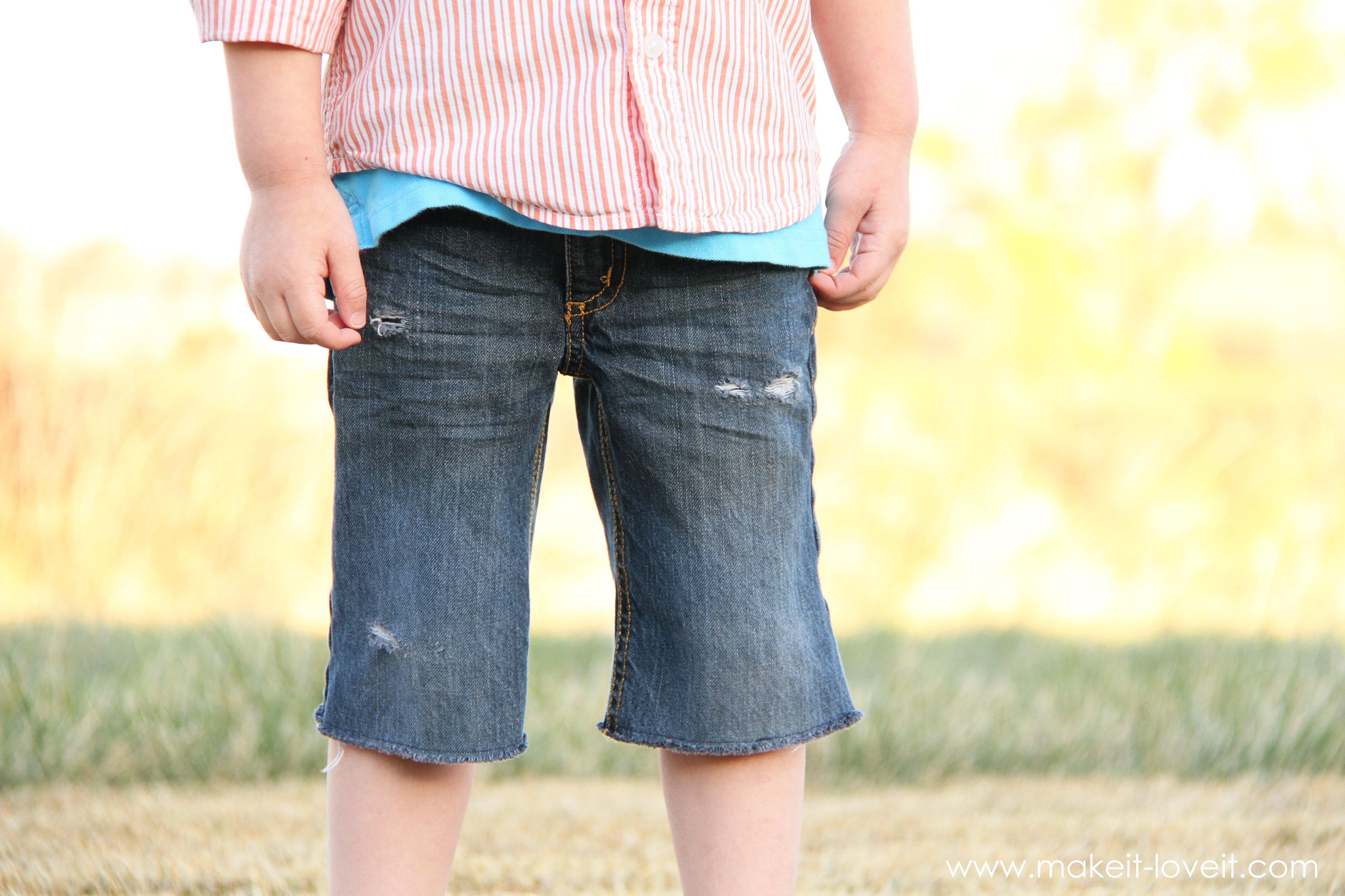 Turn Trousers Into Shorts How to Cut Hem Jeans Pants to Make