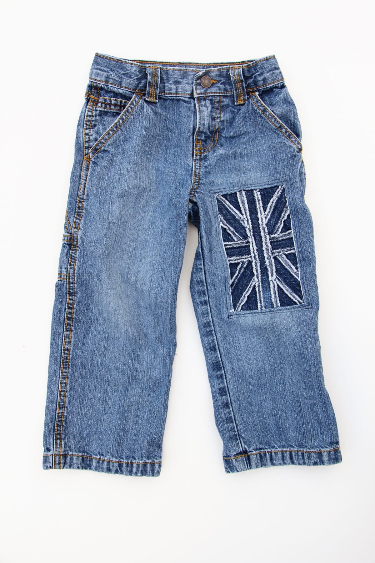 Little Boy Jeans: Refashion (with UK flag) | Make It & Love It
