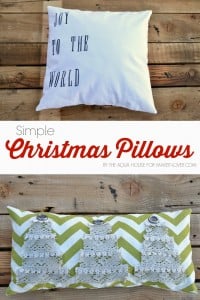 Simple DIY Christmas Pillows | via Make It and Love It