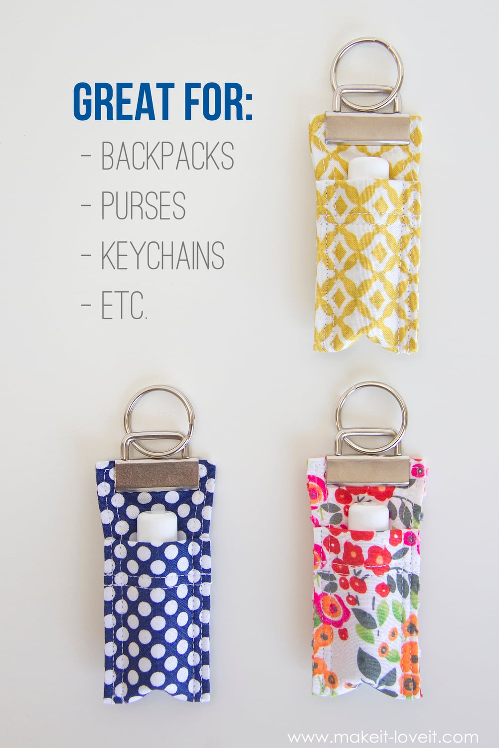 Neoprene Lip Balm Holder Baxinh Chapstick Keychain Holder For Women, Lip Balm Lip Balm Holder Keychain