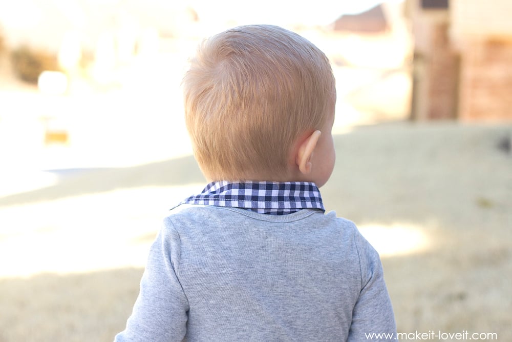 Make a 2-in-1 Preppy Shirt (from a onesie & outgrown button-up) | via Make It and Love It