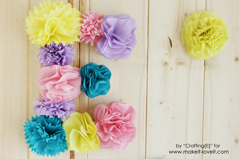 Tissue Paper Flower Letters | Make It & Love It