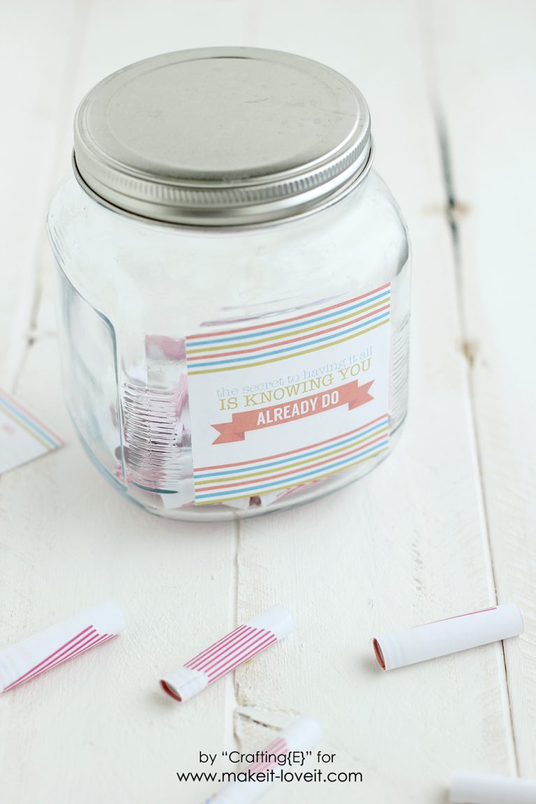 Printable DIY Gratitude Jar | Make It &amp; Love It