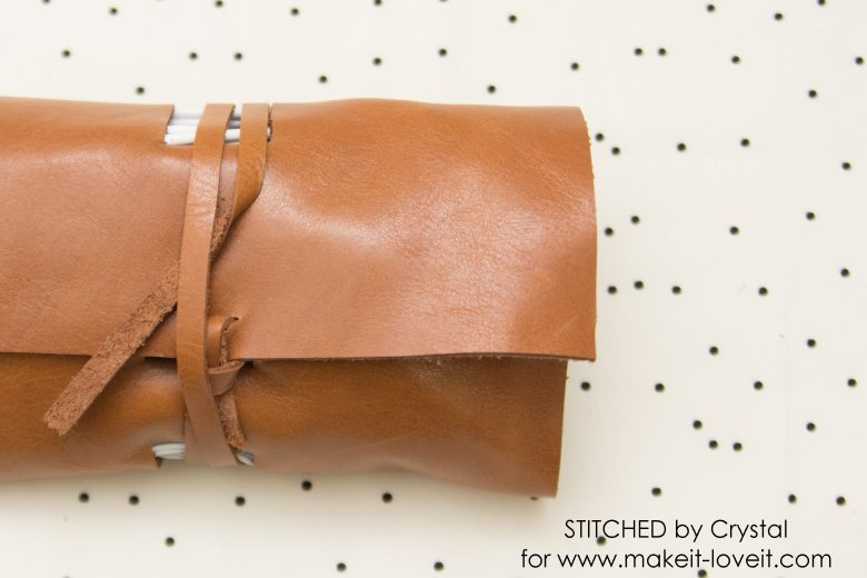 Make a Leather Travel Cord Roll...A Great Gift for Him! | Make It &amp; Love It