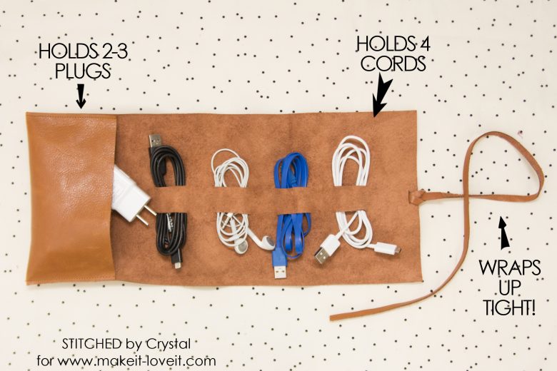 Make a Leather Travel Cord Roll...A Great Gift for Him! | Make It &amp; Love It